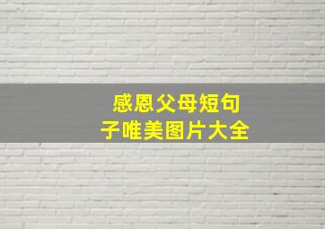 感恩父母短句子唯美图片大全