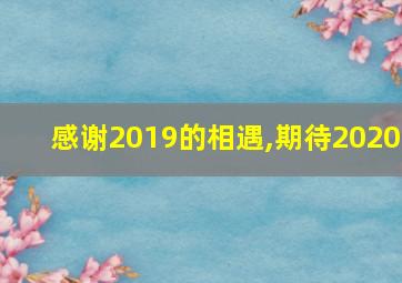 感谢2019的相遇,期待2020