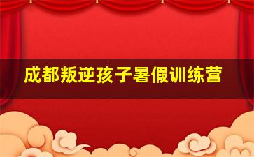 成都叛逆孩子暑假训练营