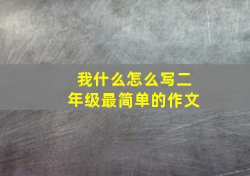 我什么怎么写二年级最简单的作文