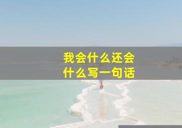 我会什么还会什么写一句话