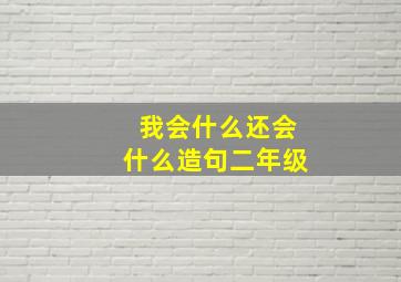 我会什么还会什么造句二年级