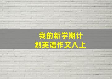 我的新学期计划英语作文八上