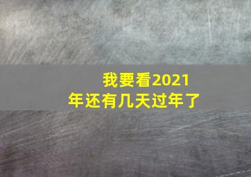 我要看2021年还有几天过年了