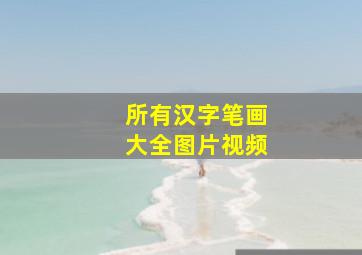 所有汉字笔画大全图片视频