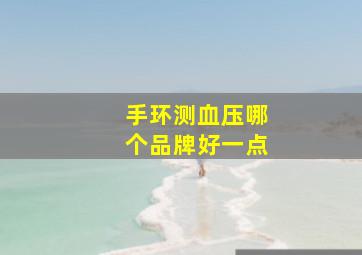 手环测血压哪个品牌好一点