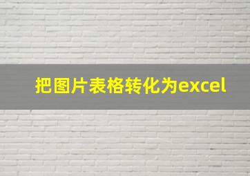 把图片表格转化为excel