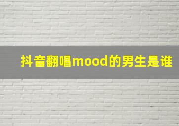 抖音翻唱mood的男生是谁