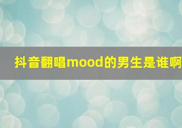 抖音翻唱mood的男生是谁啊