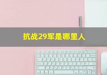 抗战29军是哪里人