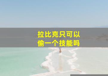 拉比克只可以偷一个技能吗