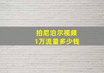 拍尼泊尔视频1万流量多少钱