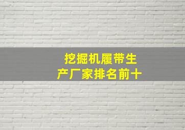 挖掘机履带生产厂家排名前十