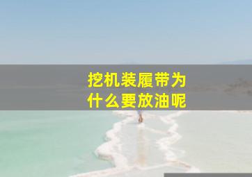 挖机装履带为什么要放油呢