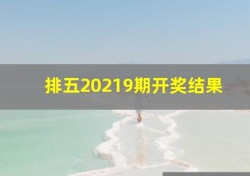 排五20219期开奖结果