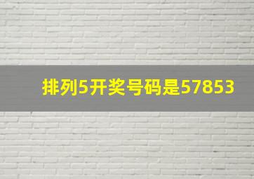 排列5开奖号码是57853