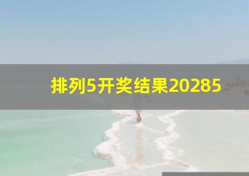 排列5开奖结果20285