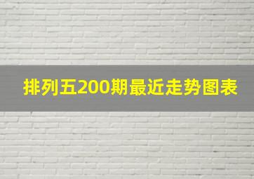 排列五200期最近走势图表