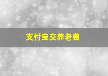 支付宝交养老费