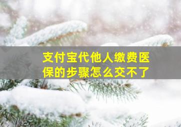 支付宝代他人缴费医保的步骤怎么交不了