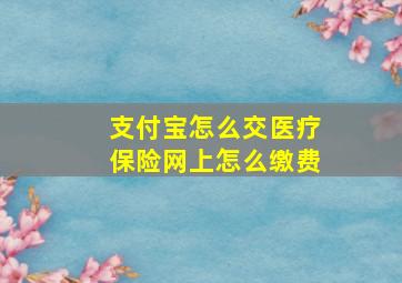 支付宝怎么交医疗保险网上怎么缴费