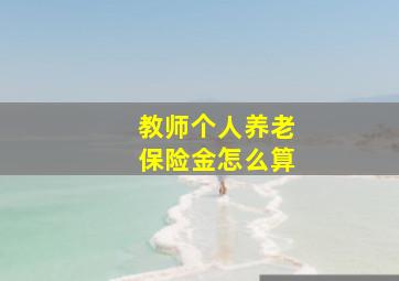 教师个人养老保险金怎么算