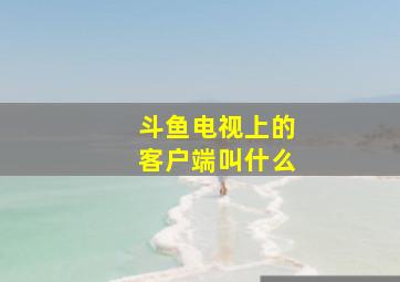 斗鱼电视上的客户端叫什么