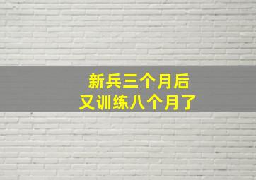 新兵三个月后又训练八个月了