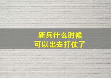 新兵什么时候可以出去打仗了