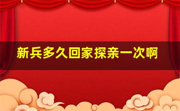 新兵多久回家探亲一次啊