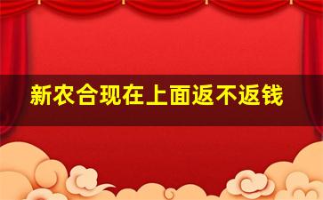 新农合现在上面返不返钱