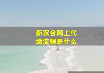 新农合网上代缴流程是什么