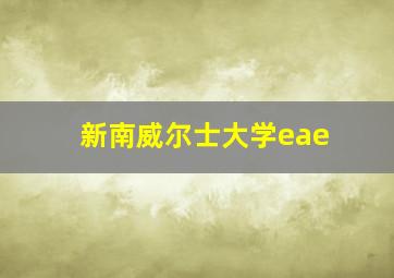 新南威尔士大学eae