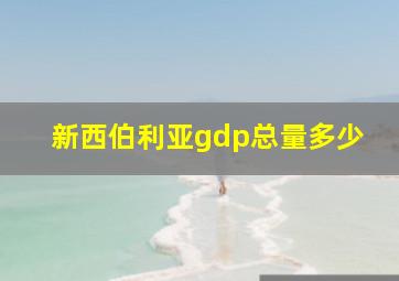 新西伯利亚gdp总量多少