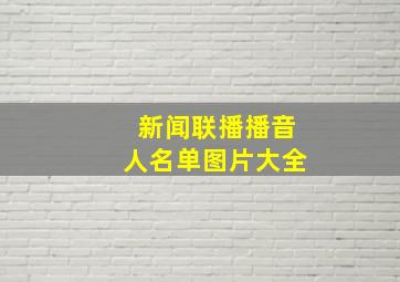 新闻联播播音人名单图片大全