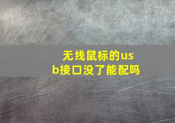 无线鼠标的usb接口没了能配吗