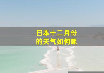 日本十二月份的天气如何呢