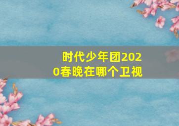 时代少年团2020春晚在哪个卫视