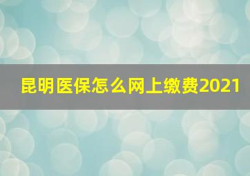 昆明医保怎么网上缴费2021