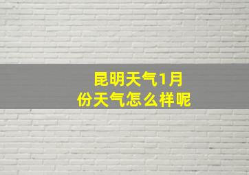 昆明天气1月份天气怎么样呢