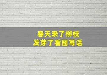 春天来了柳枝发芽了看图写话