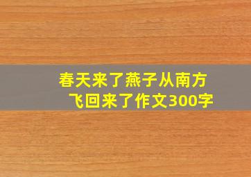 春天来了燕子从南方飞回来了作文300字