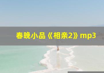 春晚小品《相亲2》mp3