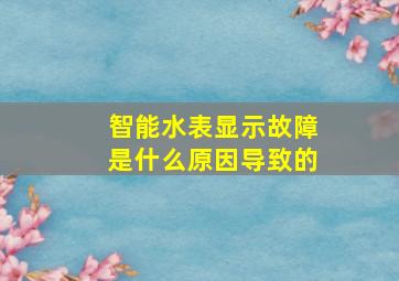 智能水表显示故障是什么原因导致的