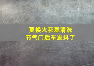 更换火花塞清洗节气门后车发抖了