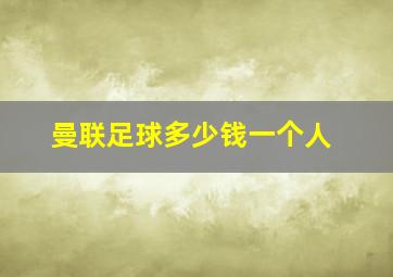 曼联足球多少钱一个人