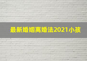 最新婚姻离婚法2021小孩