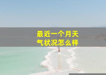 最近一个月天气状况怎么样