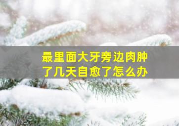 最里面大牙旁边肉肿了几天自愈了怎么办