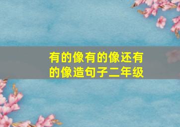 有的像有的像还有的像造句子二年级